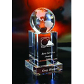World Tower Optical Crystal Award with Tiered Base